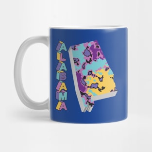 Alabama State Map Abstract Art Mug